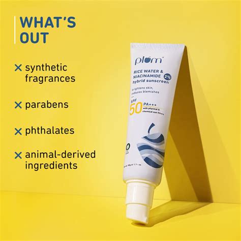 Niacinamide & Rice Water SPF 50 PA+++ Hybrid Sunscreen – Plum