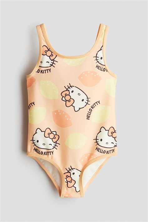 Costume de bain imprimé - Orange/Hello Kitty - Kids | H&M CA