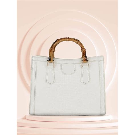 Buy MINI WESST Womens White Handheld Bag Online
