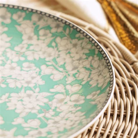 Shop Green Floral Print Ceramic Dinner Plates - at Best Price Online in ...