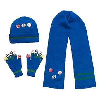 Buy Kidorable Little Boys' Sports Hat Scarf Set, Blue, Medium at Amazon.in