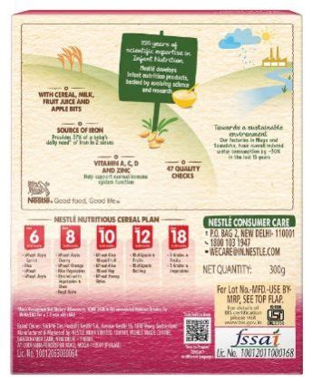 Nestle Cerelac Baby Cereal with Milk , Multigrain & Fruits , From 12 to ...