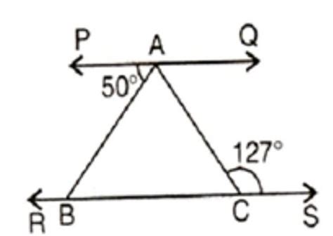 In the given figure, PQ II RS and angle ACS = 127 degrees, find angle ...