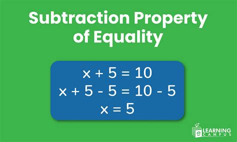 Subtraction Property of Equality | Formula, Definition, & Examples