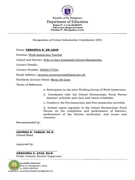 Image result for Designation Example