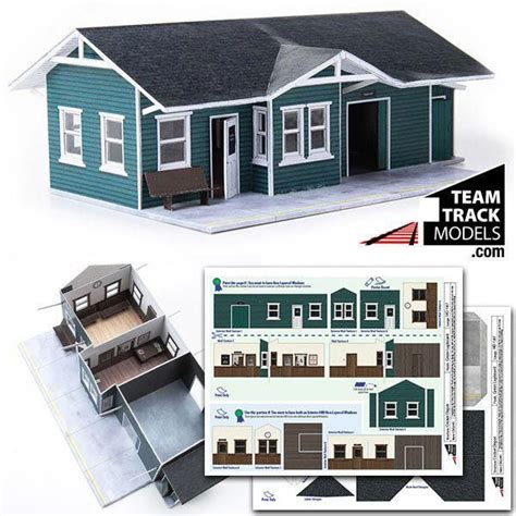 Image result for Free Printable Model Train Buildings