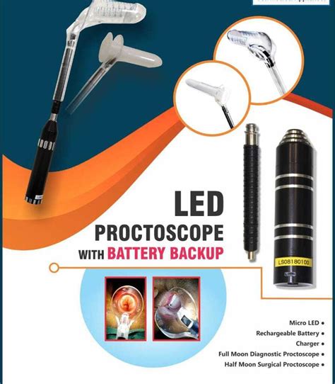 Proctoscope with Rechargeable Led Light Source