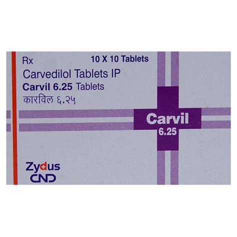 Carvil 6.25 Tablet | Uses, Side Effects, Price | Apollo Pharmacy
