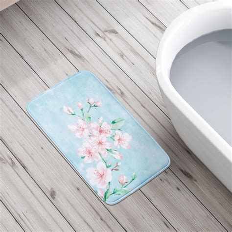Buy Nova Senorita Memory Foam Floral Printed Bath Mat - 60x40cm from ...