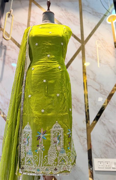 Party wear imported silk suit – Aur Dikhao.