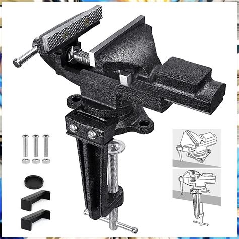 Dual purpose bench vise table vise clamp on with quick adjustment ...