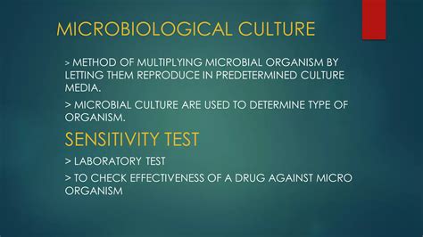 Microbiological culture sensitivity tests | PDF