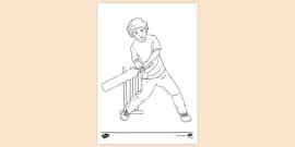 Cricket Ball Colouring Sheet | Colouring Sheets - Twinkl