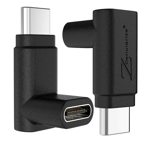 Cellularize USB C Up & Down Adapter (2 Pack) 3.1/10Gbps Type C 90 ...
