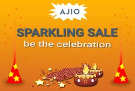 Ajio Sparkling Sale, Deals, Discounts Offer on all the Products.