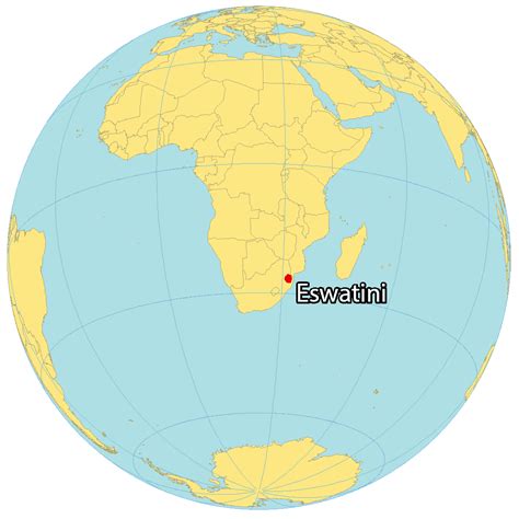 Eswatini Map - Cities and Roads - GIS Geography