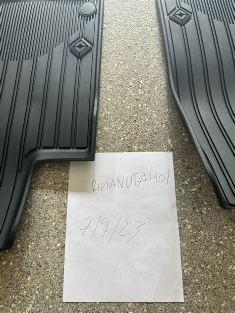 Utah - R1T all weather floor mats $100 | Rivian Forum - R1T R1S R2 R3 ...