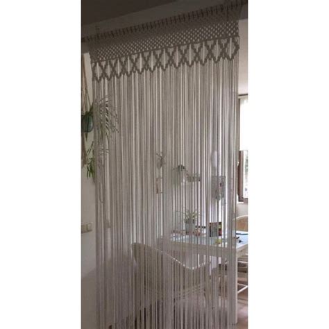 Macrame White Curtain (6 feet X 4 feet)-Indiehaat – Indiehaat.com