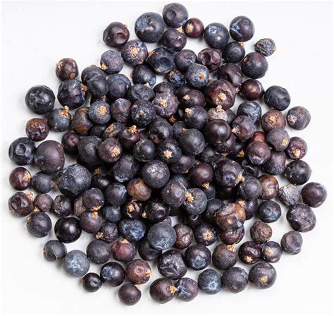 Premium Photo | Pile of dried juniper berries close up on gray