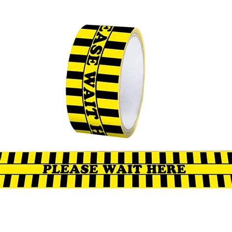 Buy HUI GUO Hazard Warning Safety Stripe Tape, Social Distancing 6 Feet ...