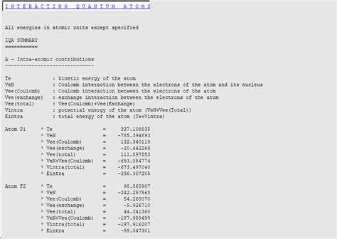 Interacting Quantum Atoms (IQA) — Tutorials 2023.1 documentation