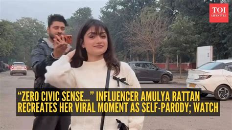 Zero civic sense… influencer Amulya Rattan recreates her viral moment ...