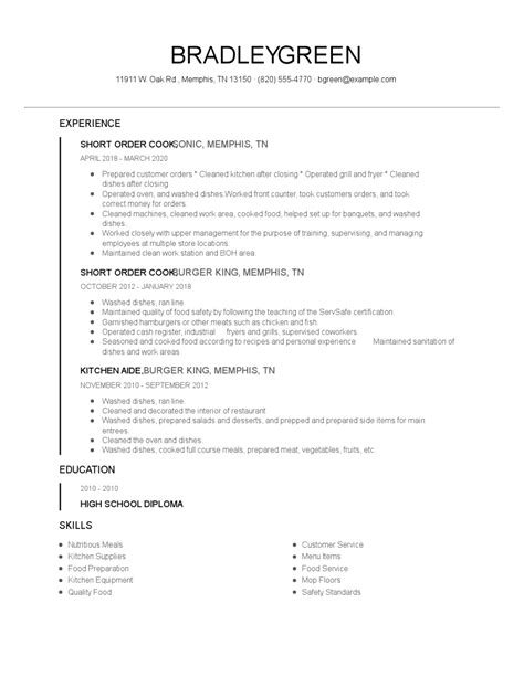 Image result for Short-Order Cook Tips