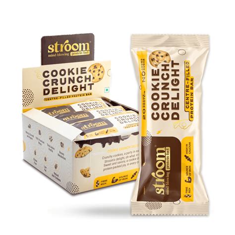 Cookie Crunch Delight - 20g protein Bar – Pack of 6 – Stroom