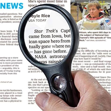 SeeZoom Lighted Magnifying Glass 3X 45x Magnifier Lens - Handheld ...