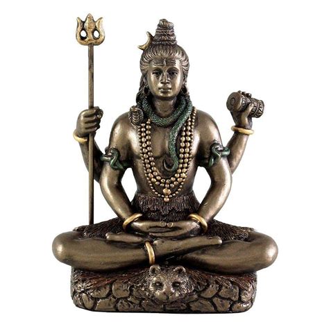 Buy Handicraft Polyresin Lord Shiva Shiv ji murti in Lotus Pose for ...