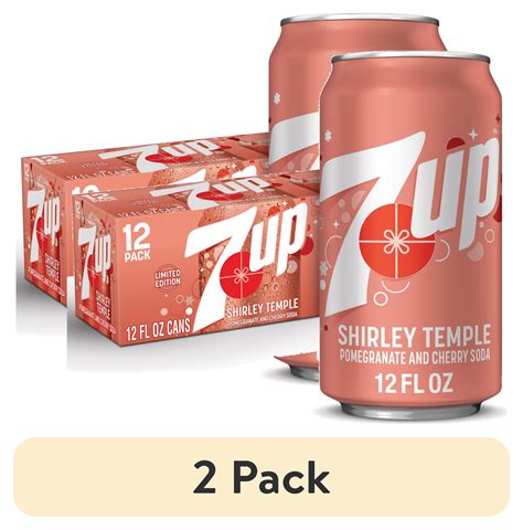(2 pack) 7UP Caffeine Free Shirley Temple Pomegranate and Cherry ...