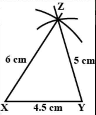 Construct ∆ XYZ in which XY = 6cm , XZ = 4.5cm and ∠X = 60 ...