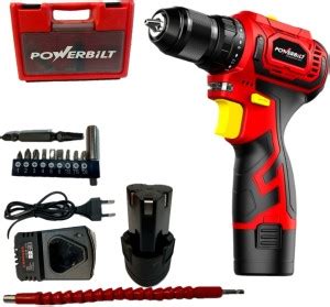 POWER BILT MPT CORDLESS BRUSHLESS DRILL 12V LI-ION BATTERY & & CHARGER ...