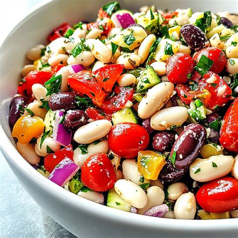 Mediterranean White Bean Salad: A Vibrant & Flavorful Recipe - Lora Chef
