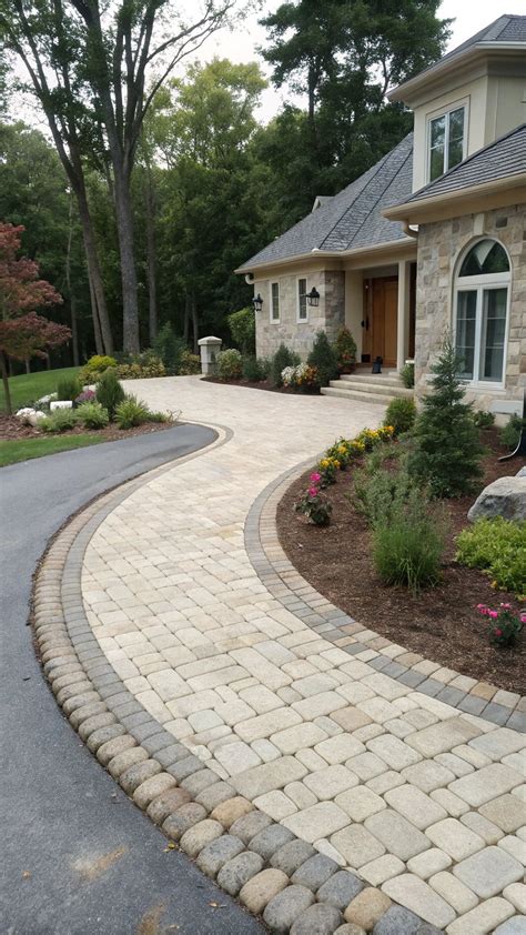 18 Half Circle Driveway Design to Boost Your Curb Appeal - GWS Masonry ...