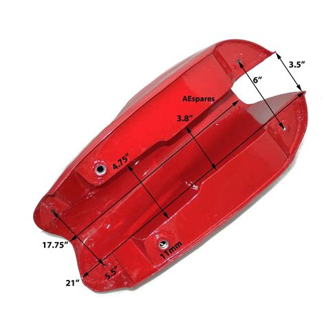 Buy Norton Roadster Commando Petrol Gas Fuel Tank Red Paint Silver ...