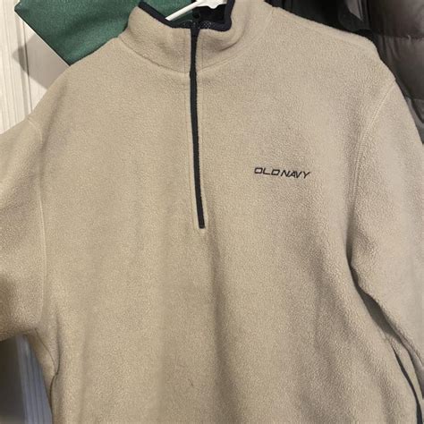 Vintage old navy fleece jacket Mens XL zip pullover... - Depop