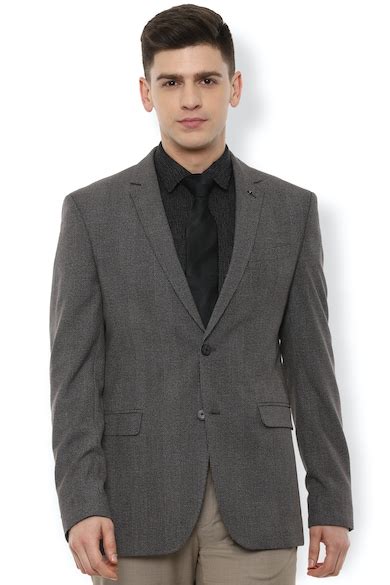 Buy Men Grey Check Super Slim Fit Formal Blazer Online - 658824 | Van ...