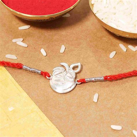 Lord Krishna Silver Rakhi – MCJ Jewels