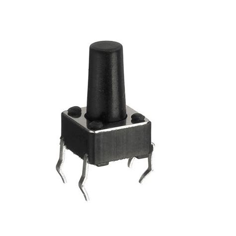 6x6x11mm Tactile 4 Pin Push Button Switch - 5 Pieces Pack - TEKTOWN