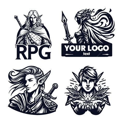 Premium Vector | Elves logo bw 4548