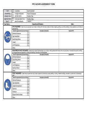 Fillable Online PPE Hazard Assessment Form(1).pdf Fax Email Print ...
