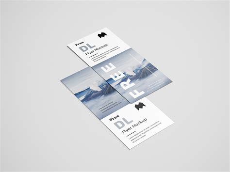 Free simple DL flyers mockup - Mockups Design