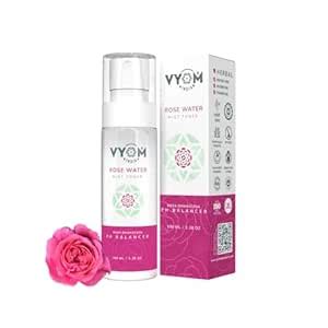 Vyom India Rose Water Toner Spray, Gulab Jal, 100% Pure extract of Rosa ...