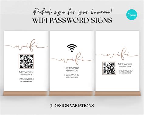 WIFI Password Sign Template Printable Guest Wi-fi Signs Home Airbnb ...