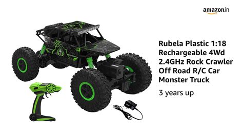 Watch Rubela Plastic 1&18 Rechargeable 4Wd 2.4GHz Rock Crawler Off Road ...