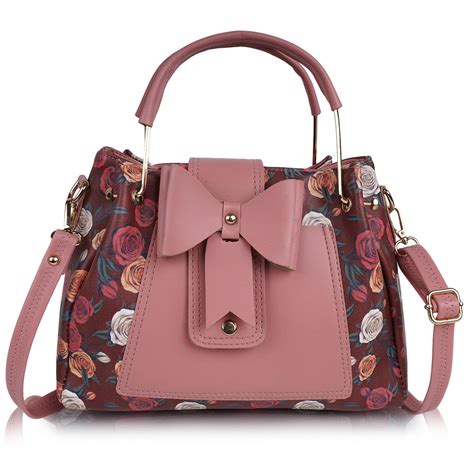 Buy Shining Star Women's Floral Printed PU Structured Handheld Bag ...