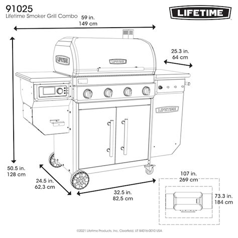 LIFETIME PRODUCTS Lifetime Smoker Grill Combo 742-Sq in Black Gas ...