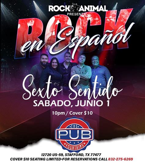 Rock in Spanish w/ SEXTO SENTIDO, 12720 Southwest Fwy, Stafford, TX ...