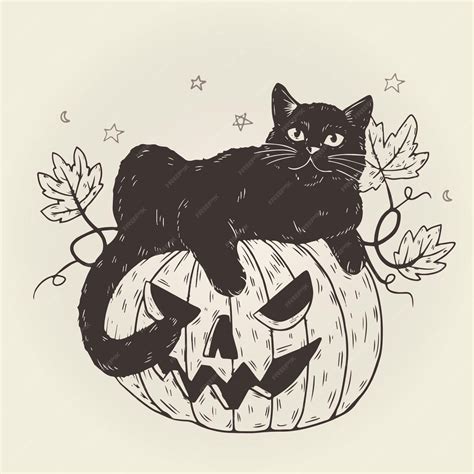 Scary Black Cat Drawing